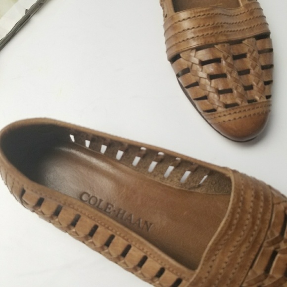 Cole Haan Handmade Leather Cut Woven Flats - Picture 4 of 6